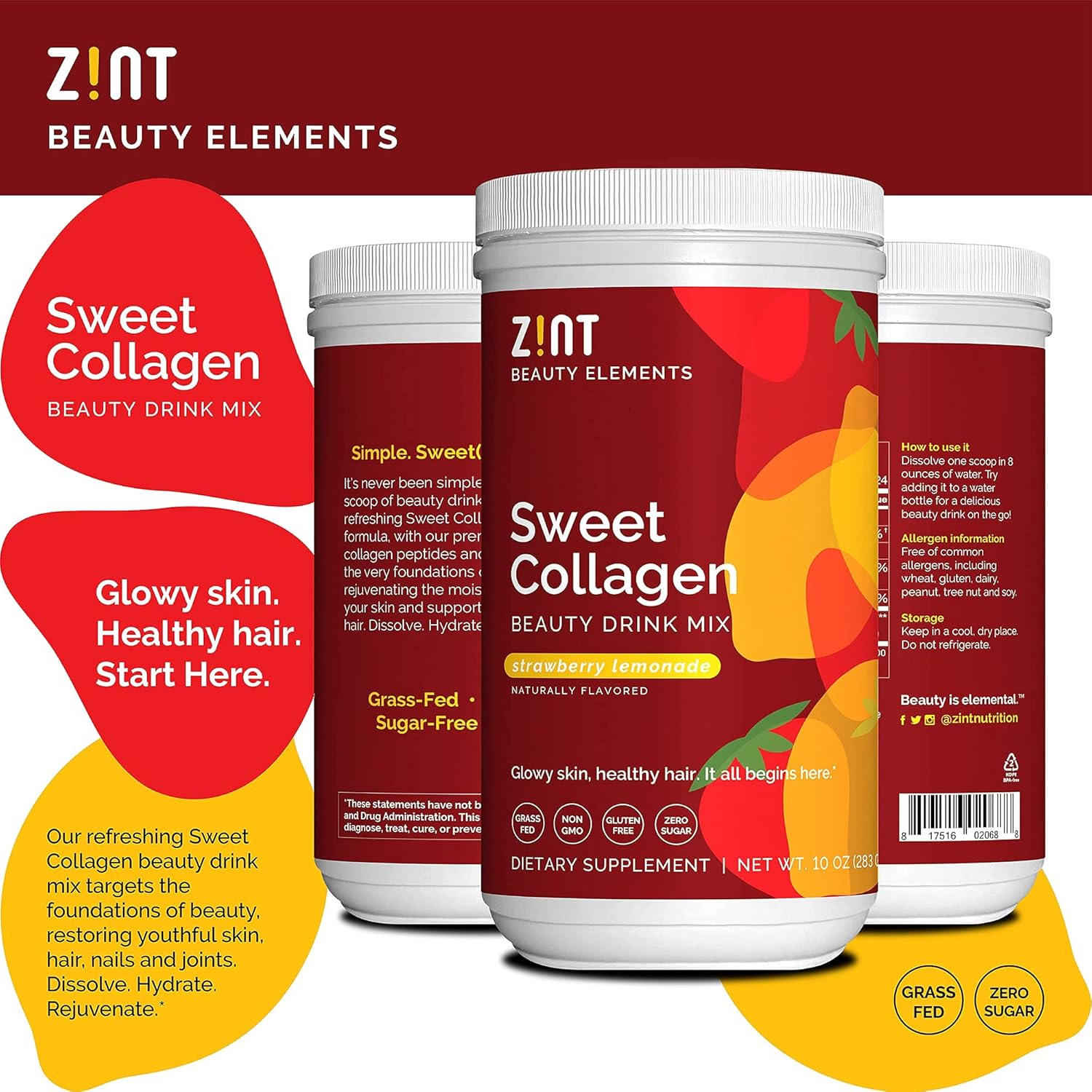Buy Zint Collagen Peptides Powder (32 oz) + Sweet Collagen Beauty Drink