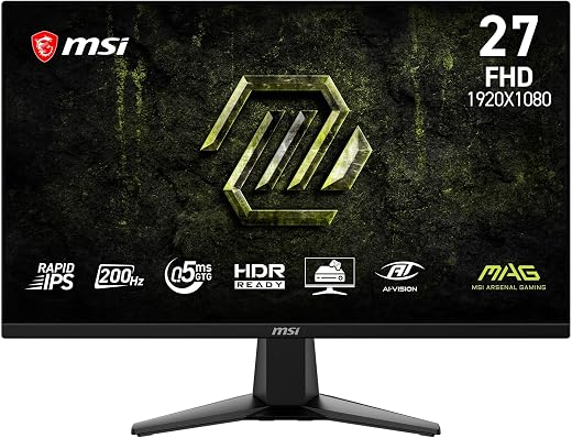 MSI MAG 275FA E20 Monitor Gaming 27" FHD 1920x1080, IPS, 200 Hz, 0,5 ms