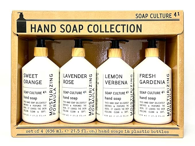 Soap Culture Hand Soap Collection. Gift set of 4 x 21.5 oz