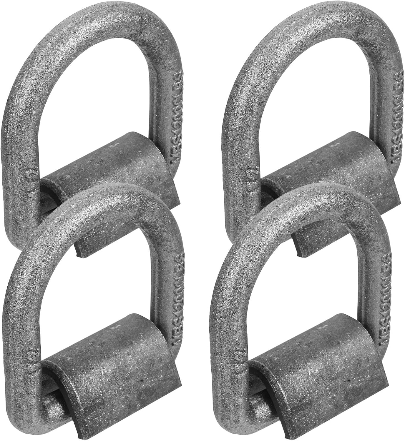 PRETYZOOM 4pcs 1/2-inch Weld-on Forged D-Ring Trailer Tie Down Anchors 12000lbs Load Capacity Heavy Duty Truck Bed Cargo Securing Mooring Points for Rv ATV Farm Applications