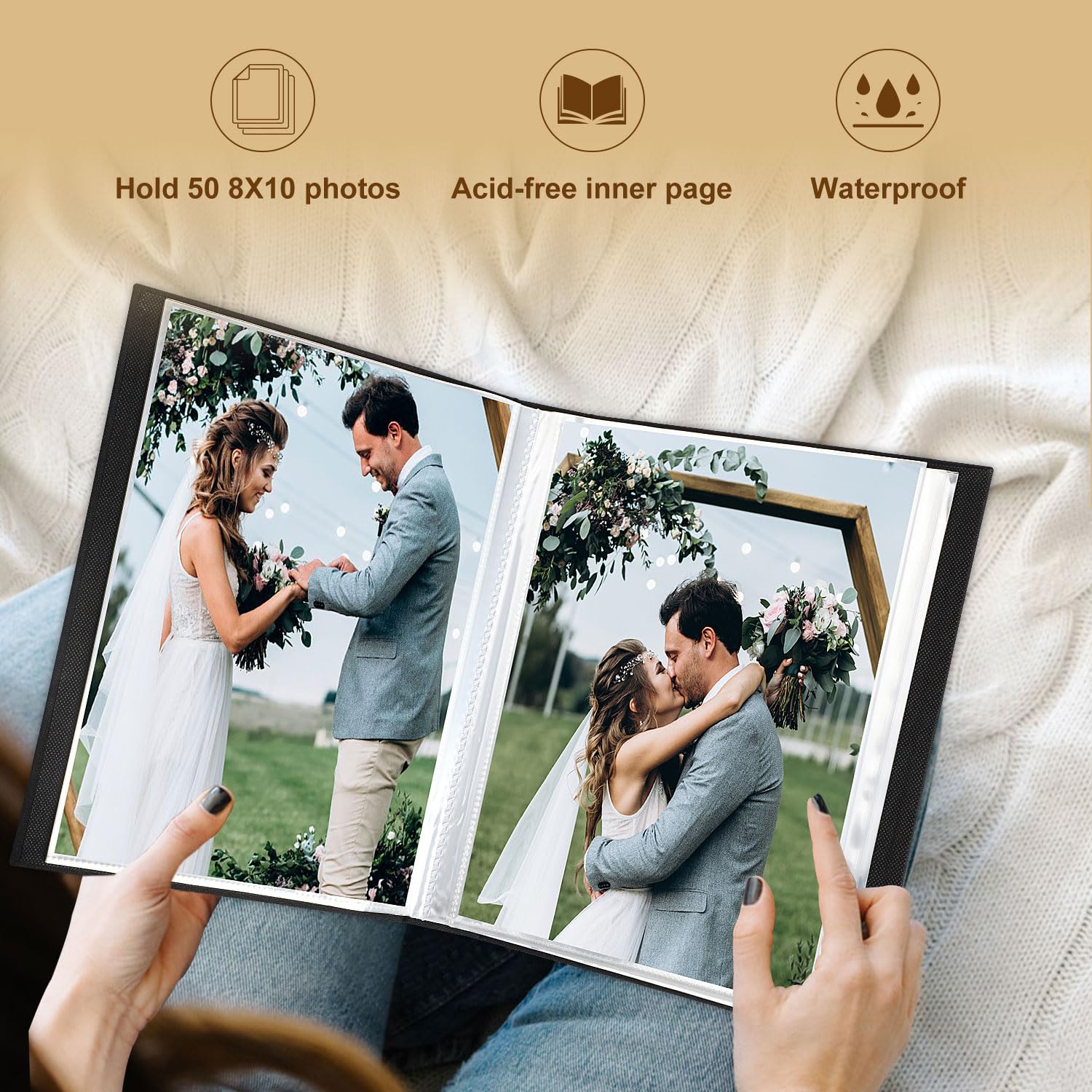 Amazon.com: Lanpn Wedding Photo Album 8x10, Each Pack holds 50