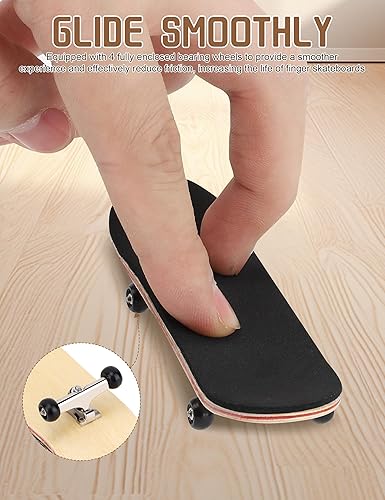 Miniatura 5 de Yosoo Health Gear Patinetas para dedos, tabla de patinaje para dedos, 1 pieza de aleación de madera de arce, monopatines con caja para reducir la