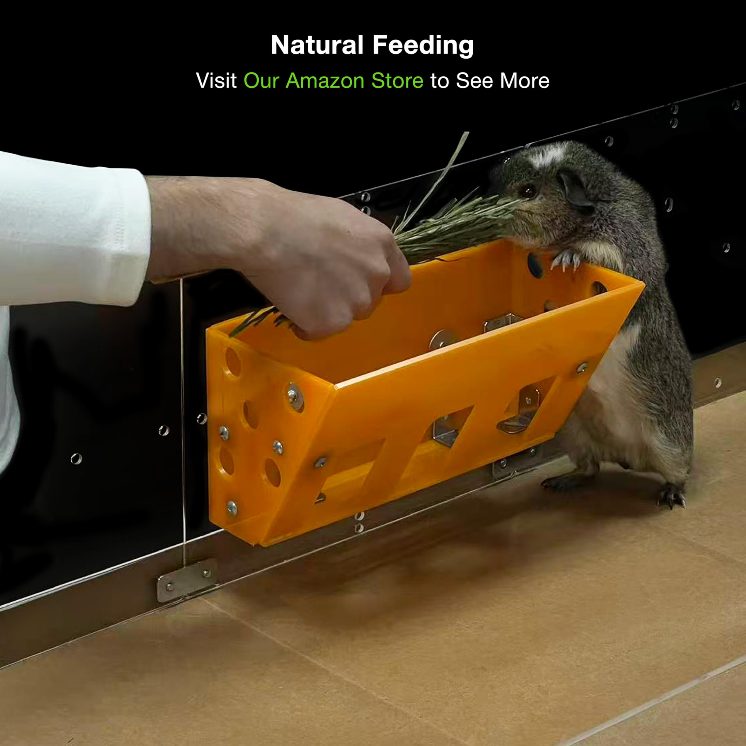 GuineaLoft™ Hay Feeder - The Ultimate Hay Feeder for Small Pets Like Guinea Pigs, Rabbits and Chinchillas. Designed & Made by Seasoned Owners Who Tried Everything Out There - Guinea Loft Exclusive - image 3