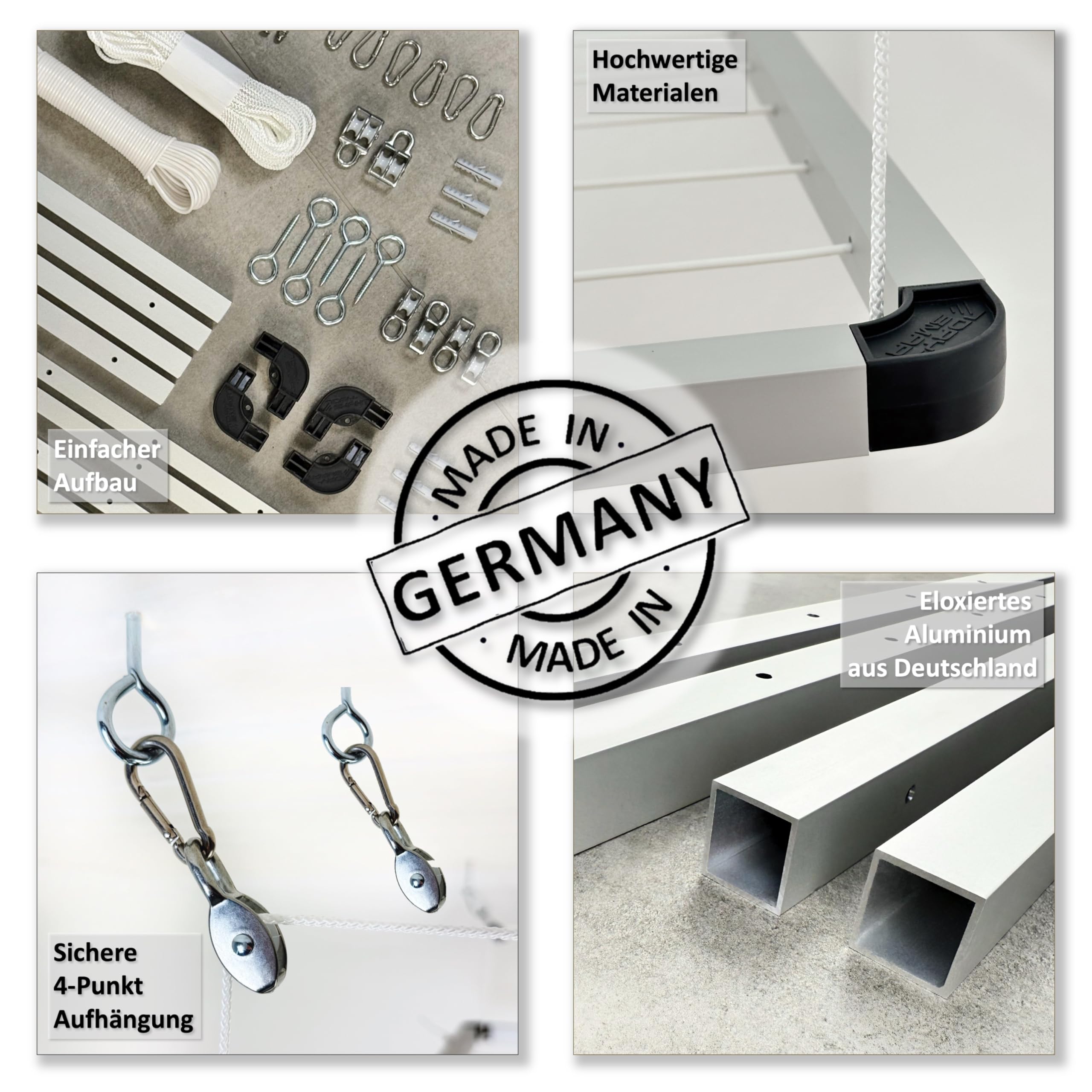 Flex UP Deckenwäscheständer - Deckentrockner ausziehbar - Wäscheständer für die Decke – für Badewanne, Balkon, in- und Outdoor – platzsparend - Deckenbefestigung 100-160 cm (Mit Handgriff)
