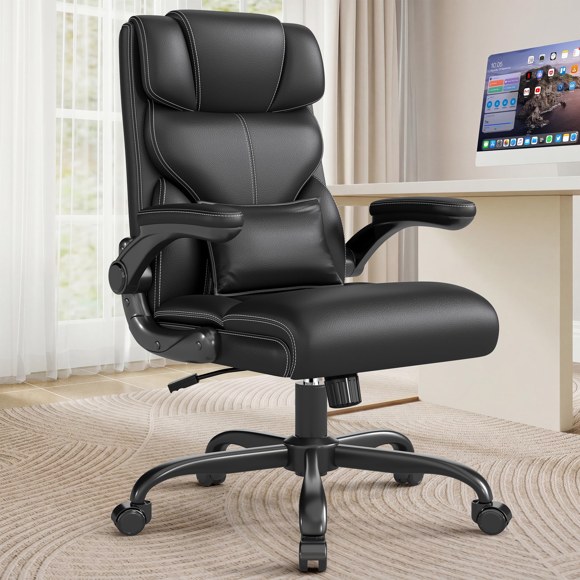 Amazon.com: Executive Office Chair with Flip-up Armrests,Ergonomic