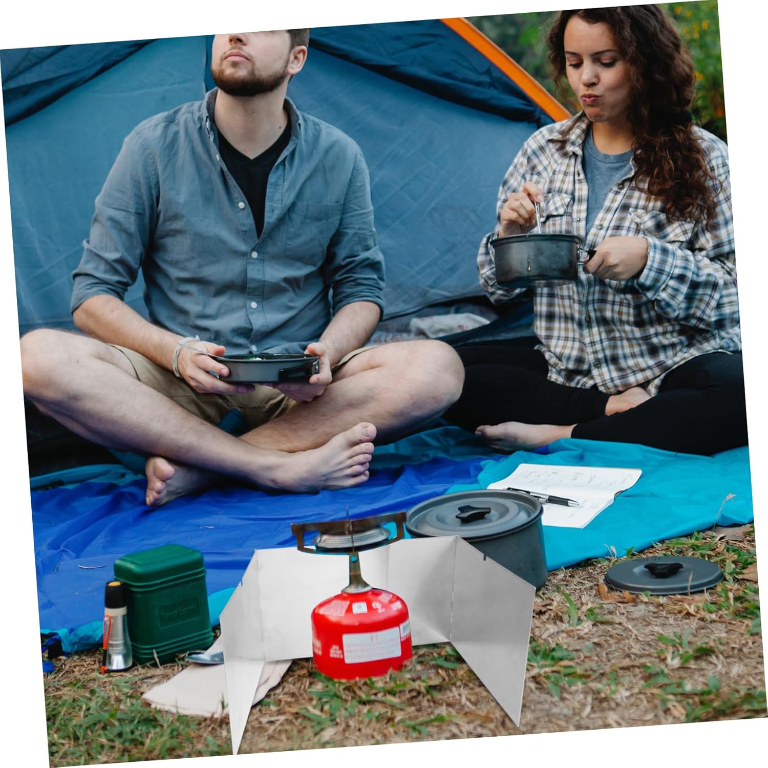 Camping Windscreen Plate Mini Outdoor Stove Windscreen Wind Baffle for Stove Efficiency