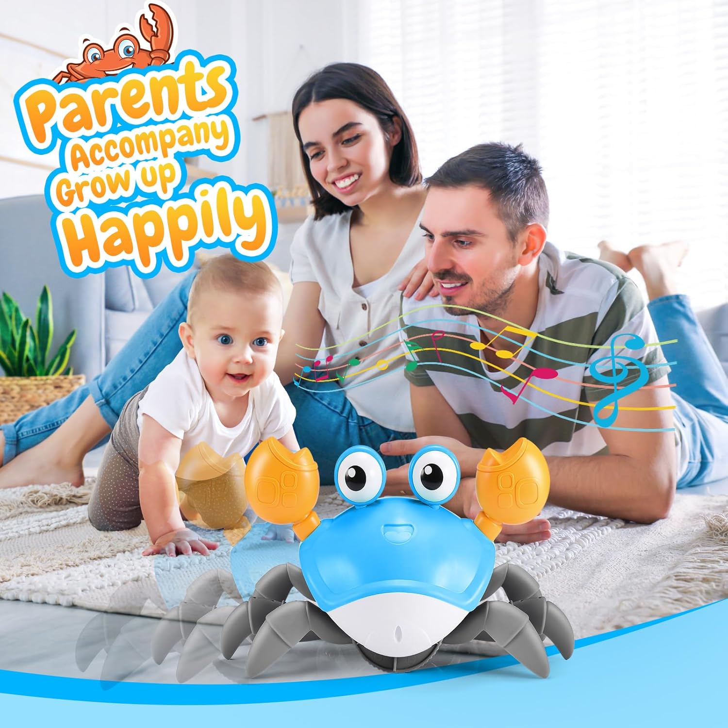 Crawling Crab Baby Toys, Baby Sensory Toys With Music and Light, Sensory Toys for Babies 0-6 Months Toddler Toys for 1-3 Year Old Girls Boys 0-6, 6-12 Months Gifts for Babys 6 81IiTsOT7mL. AC SL1500