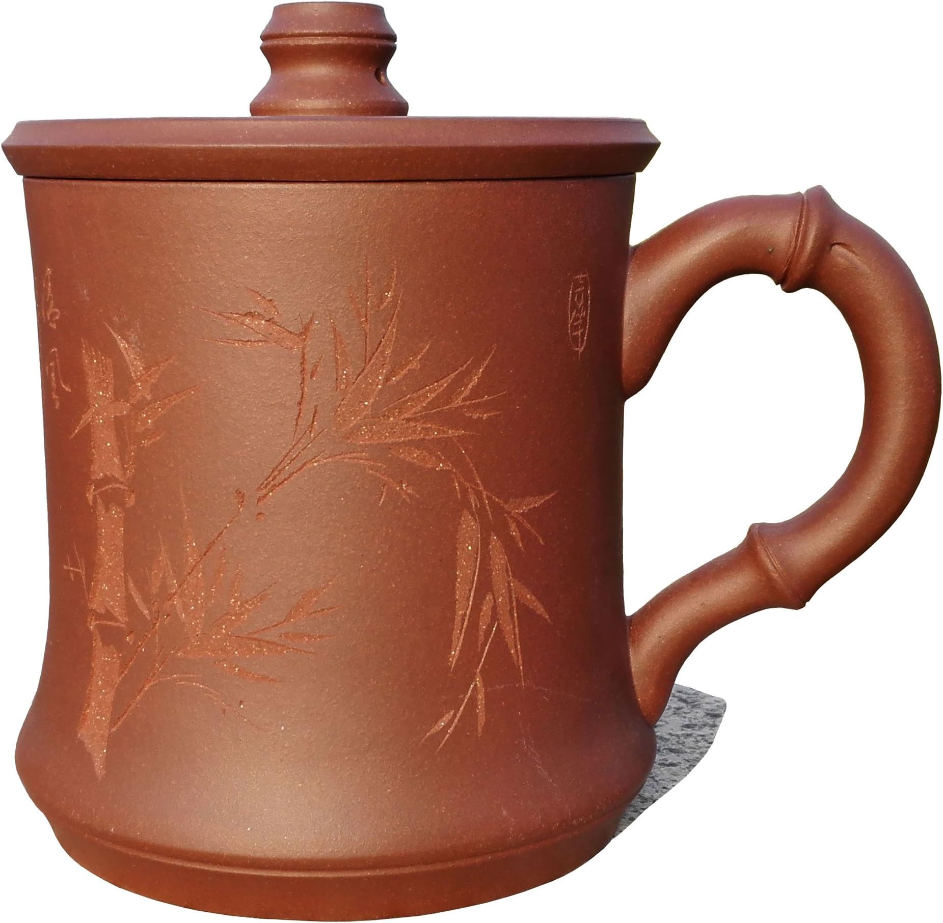Handmade Refreshing Breeze Tea Cup,Nature Red Clay,500cc