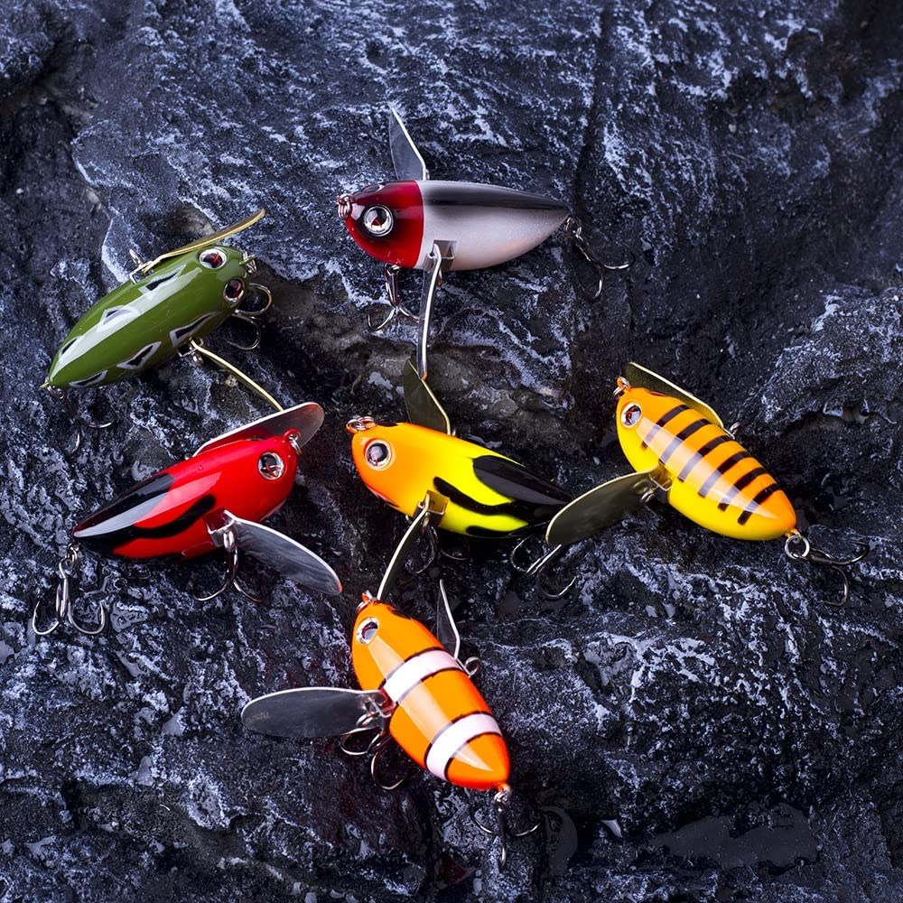 1Pc Topwater Richiamo di Pesca 11.5g/16g Whopper Popper Wobbler Artificiale Esca Dura Bass Popper Coda Rotante attrezzatura da pesca