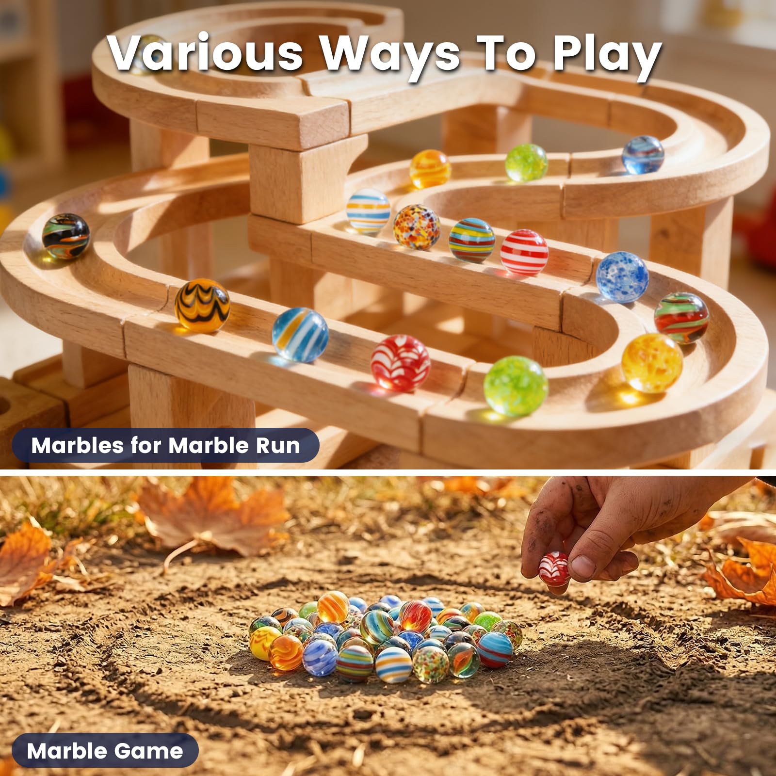 20 Billes En Acrylique 16 Mm Multicolores – Jeux De Marbre, Bricolage Ou Décoration – Idée Cadeau Créatif Pour Enfants Et Artistes