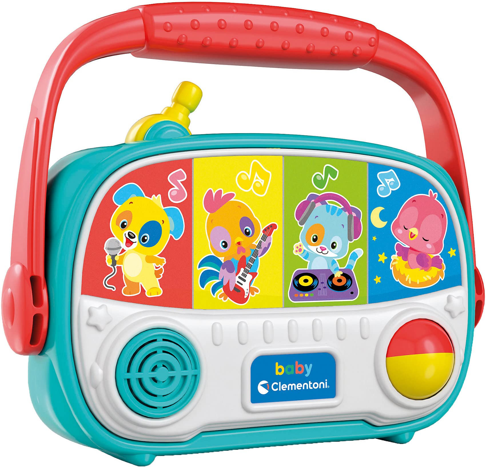 Clementoni- Baby Radio-Interactive Toddler Toy: Light and Sounds, Learning Infant Activity Toy, Engaging and Fun (6+ Months)