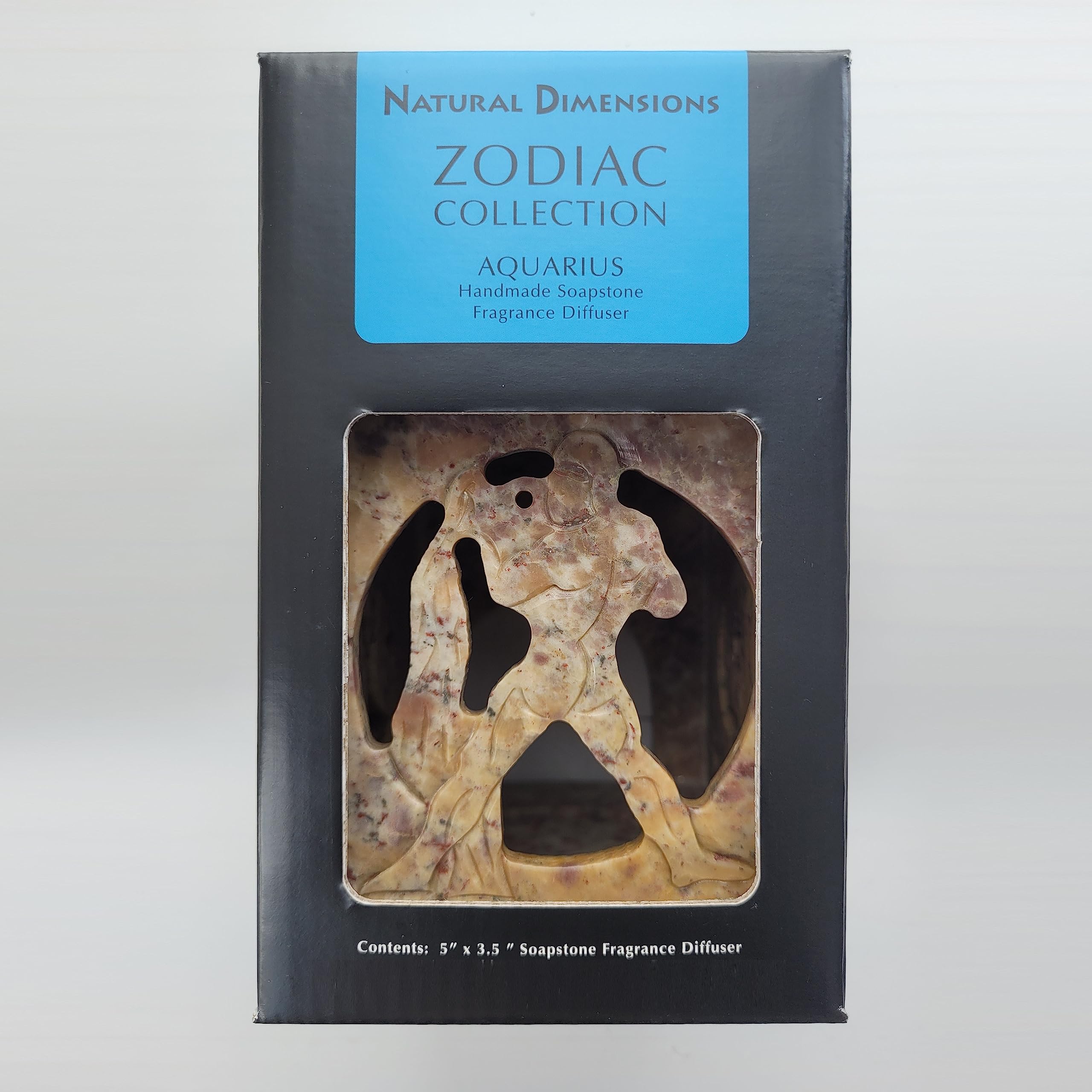 Natural Dimensions Zodiac Aquarius Soapstone Fragrance Essential Oil Diffuser Astrology Gift