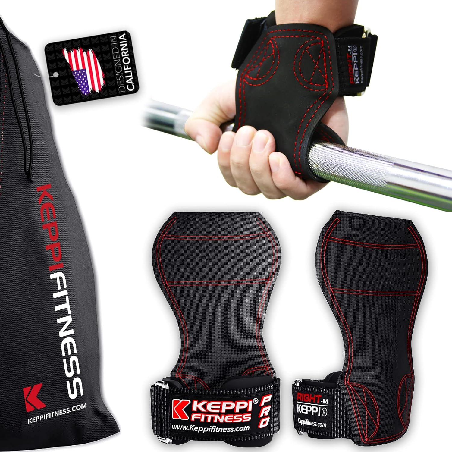 Buy KEPPI Weight Lifting Grips with Wrist StrapsHeavy Duty Wrist Wraps
