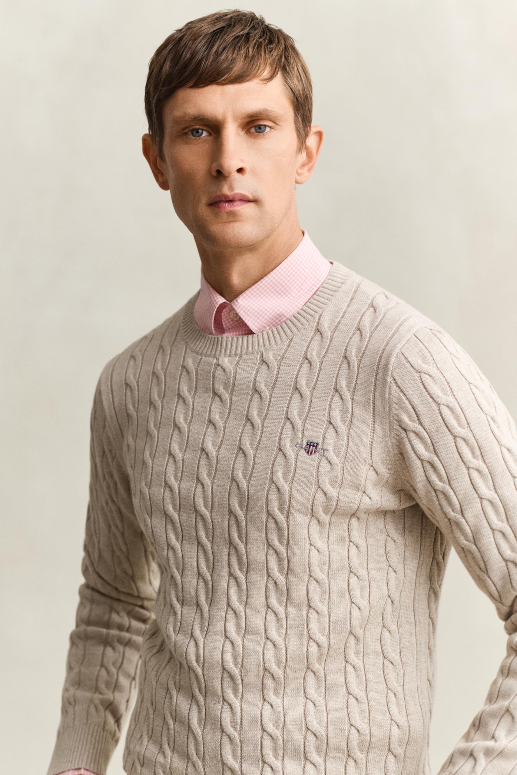 GANT Herren Cotton Cable C-Neck Pullover