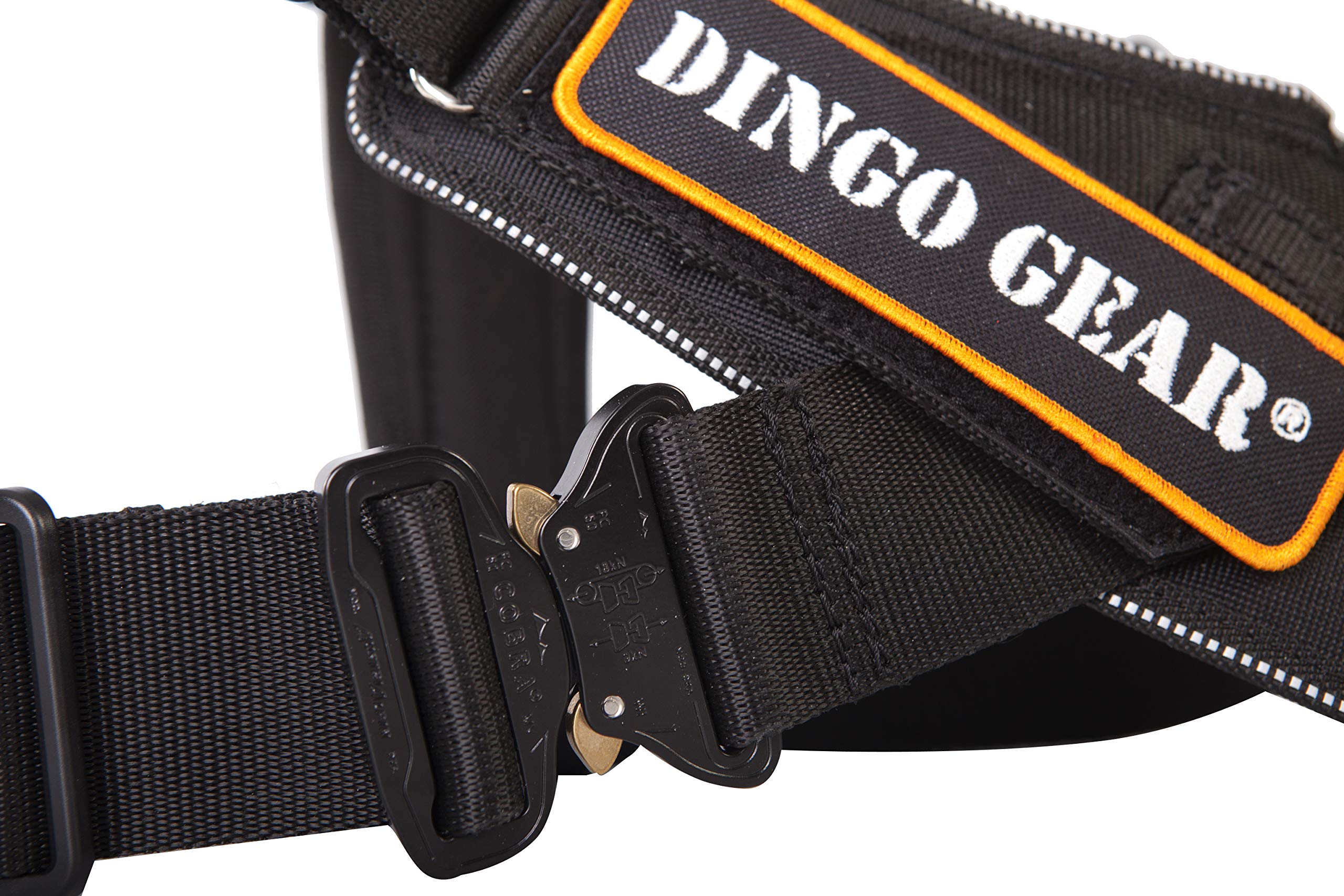 Dingo Gear Arnés Multifuncional para Perro en el Trabajo, Entrenamiento de Perro Guardia, e Ipo, Sistema Cobra Hecho a Mano Negro S03195, M