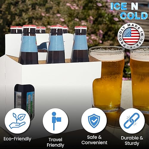 Miniatura 17 de Paquete de 6 bolsas de cartón (bandera americana, 150 unidades) Capacidad para 6 botellas de 12 onzas Envío rápido el mismo día