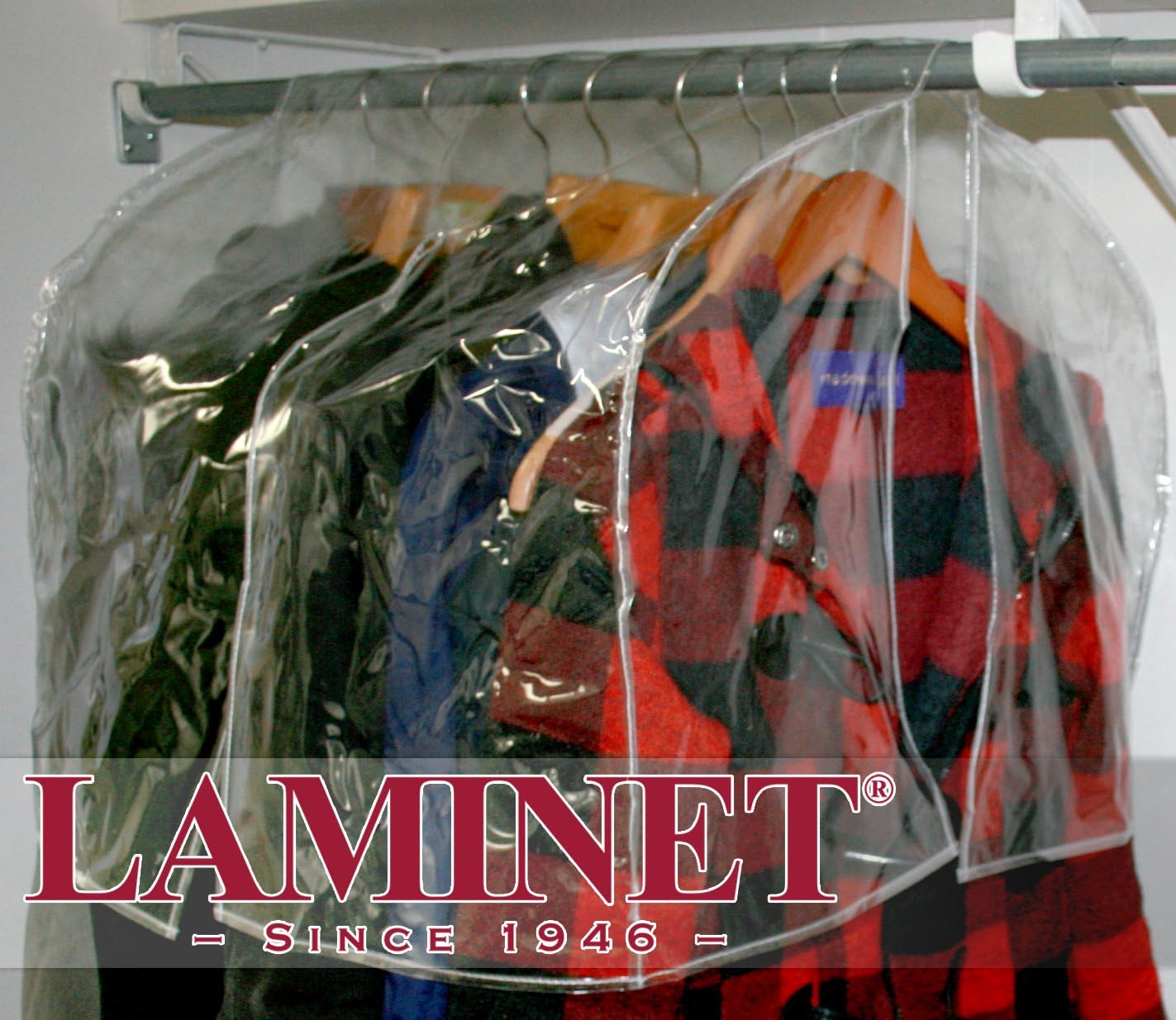 LAMINET C36 Clear 36" Shoulder Coverette-Protect Your Clothes from Dust and Contaminants Plastic Closet Rod Cover : Clothing, Shoes & Jewelry
