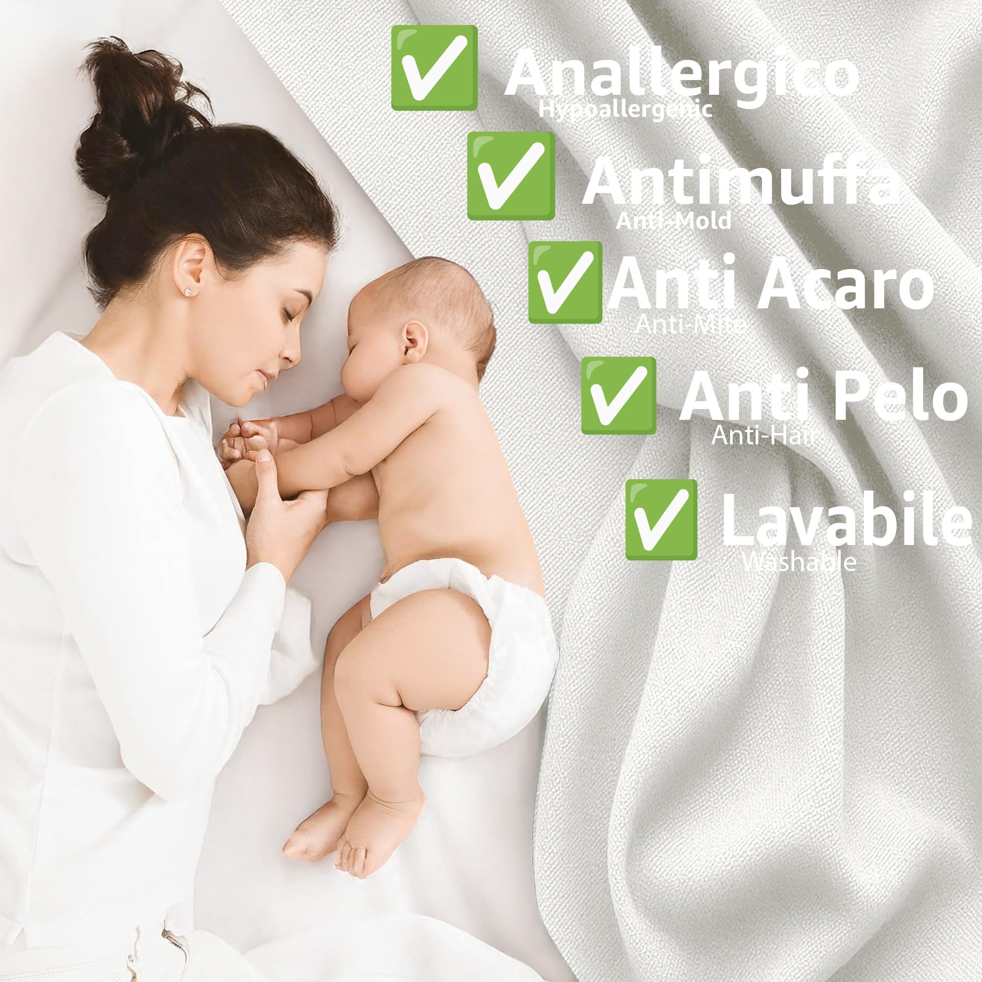 Byour3 - Colcha De Algodón ORGANICO Mixto Cama 90 135 180 Manta Pesada Cubrierta Tela Decorativa Multiusos Cubra Todo por Colchón Francés Cubrecama Lavable Funda De Sofá (Blanco Nieve, Cama 180)