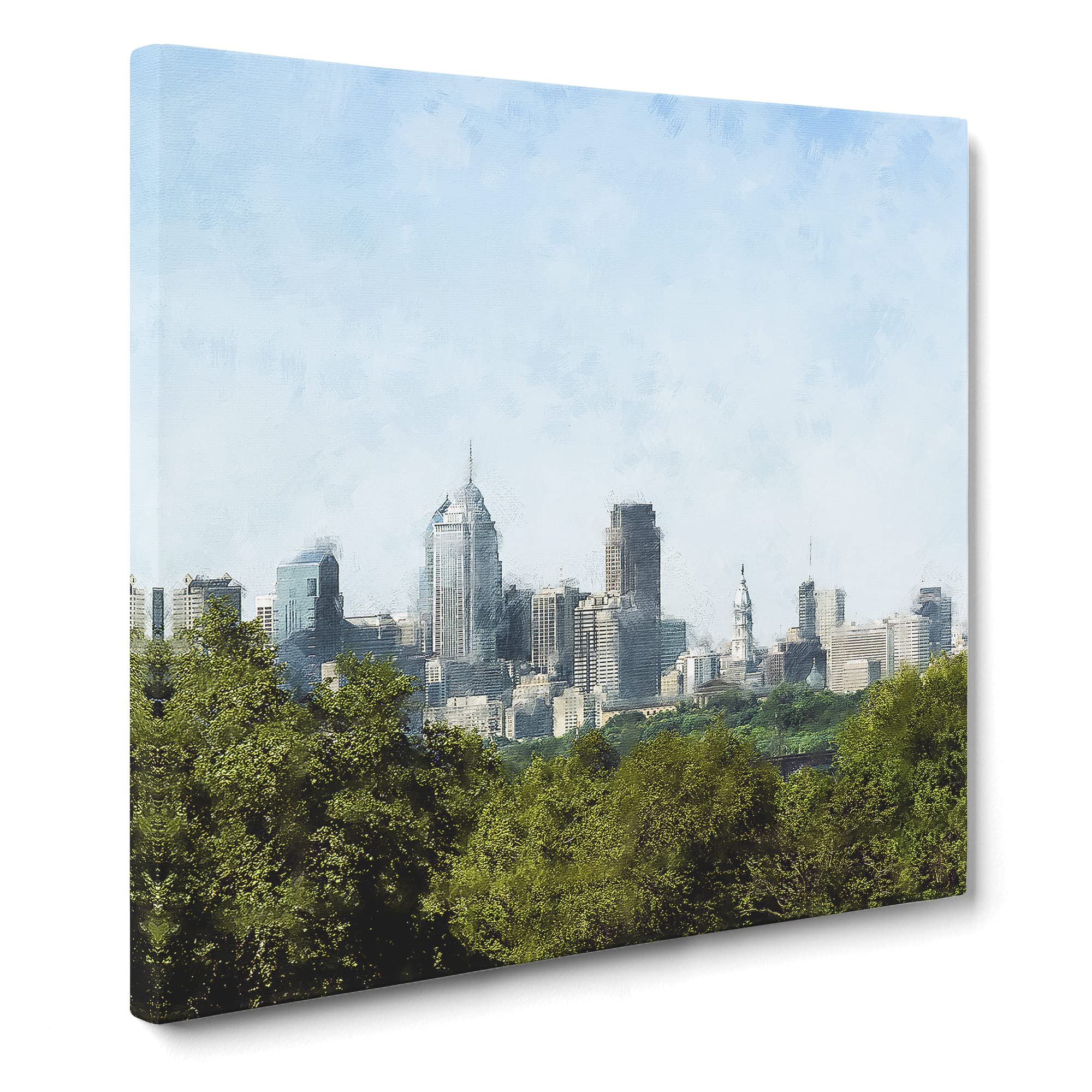 Philadelphia Skyline Canvas Print, Mixed, 35L x 35W cm