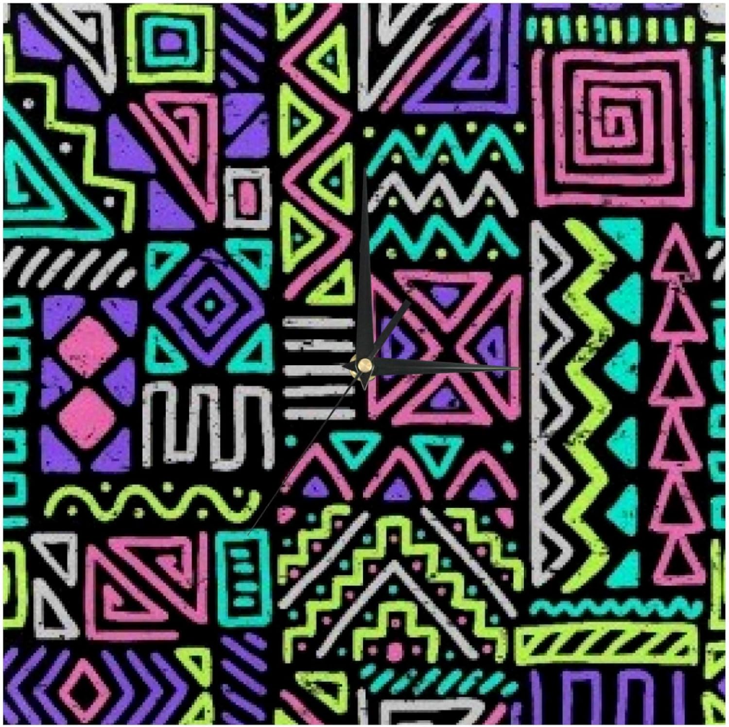 BestIdeas - Reloj de pared con números de mosaico de victoria, funciona con pilas, para dormitorio, sala de estar, cocina, oficina, decoración del hogar, silencioso y sin pinchazos