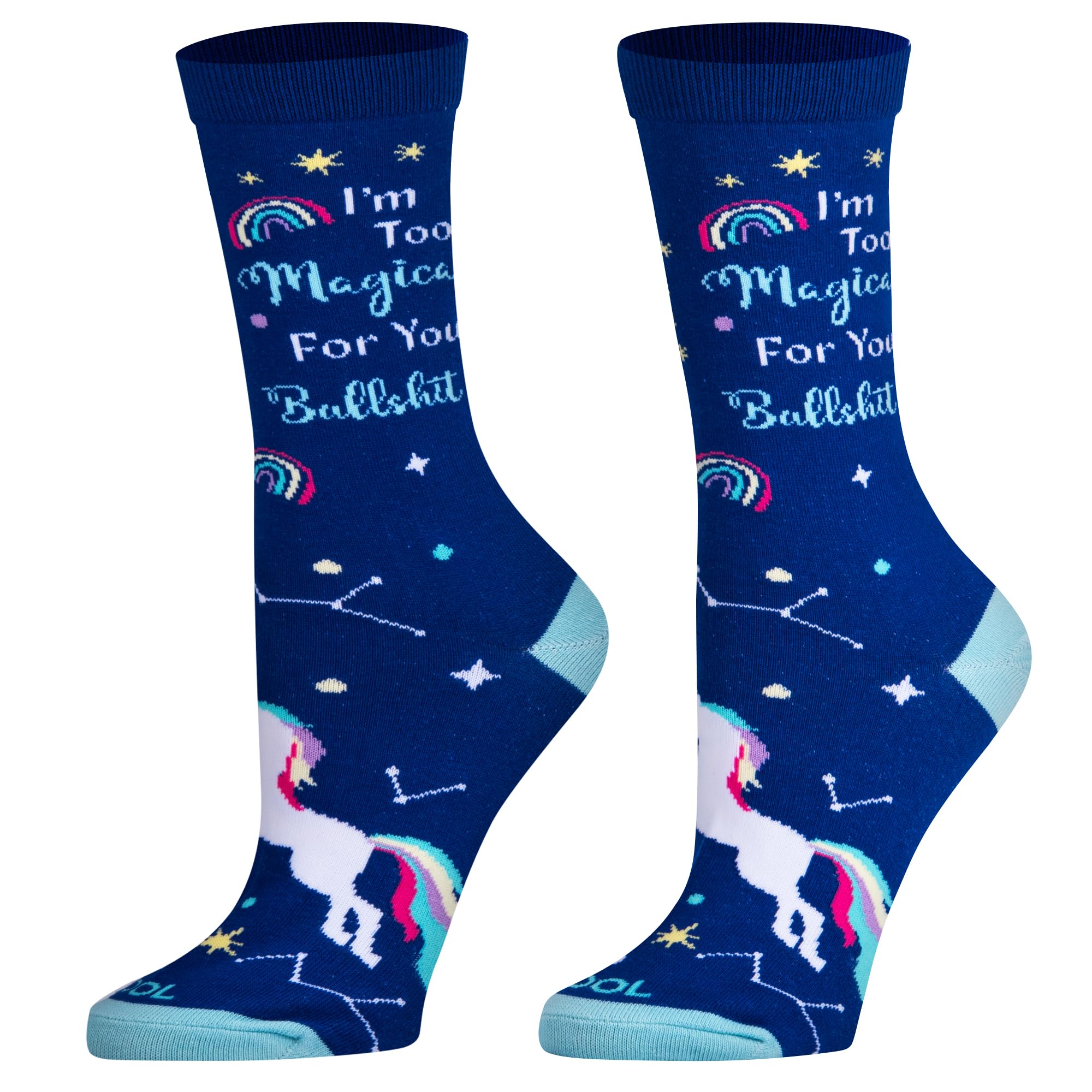 Cool Socks, Women's I'm Too Magical For Your Bullshit, Funny Curse and Swear Word Sayings