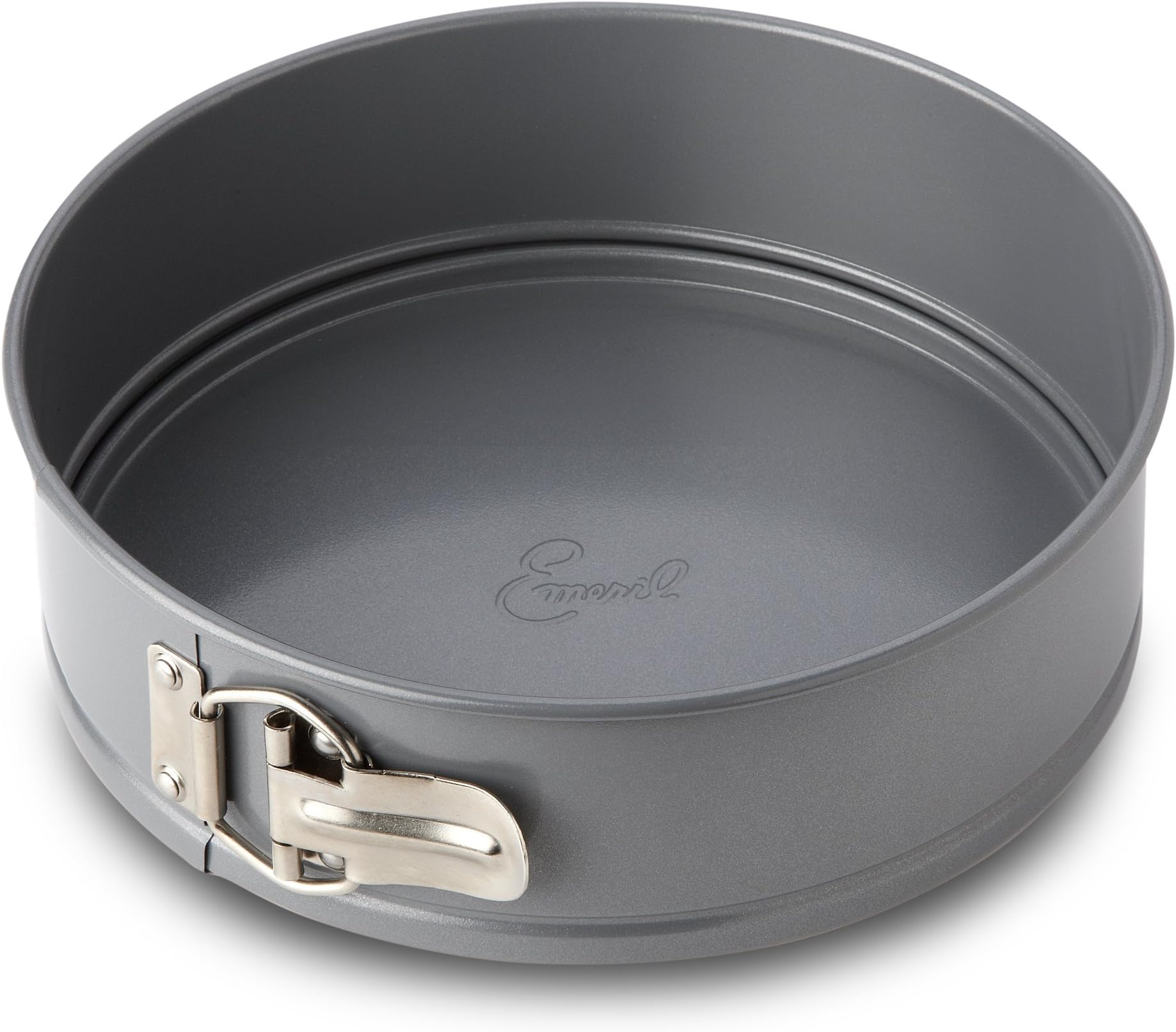Emeril J0916264 Nonstick Dishwasher Safe PFOA Free Bakeware Spring Form Cake Pan, 9-Inch, Gray
