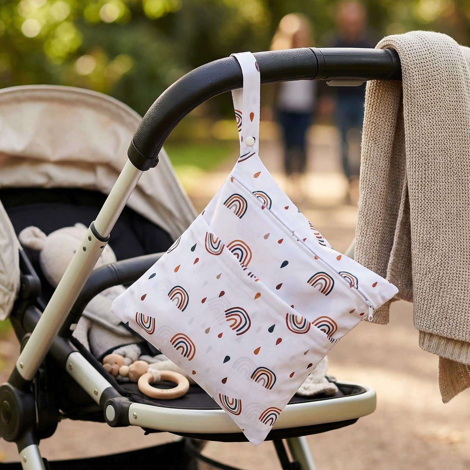 Wet Bag per Asilo 2 Pezzi, Borsa da Nuoto Riutilizzabile con Cerniera, Organizer per Pannolini per Viaggi Spiaggia Piscina