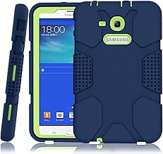 Best Hocase Galaxy Tab E Lite 7.0 2016 Case, Rugged Heavy Duty Kids Proof Protective Case for Galaxy Tab E Lite 7.0 [SM-T113NDWAXAR/SM-T113NYKAXAR] - Navy Blue/Lime Green Review 