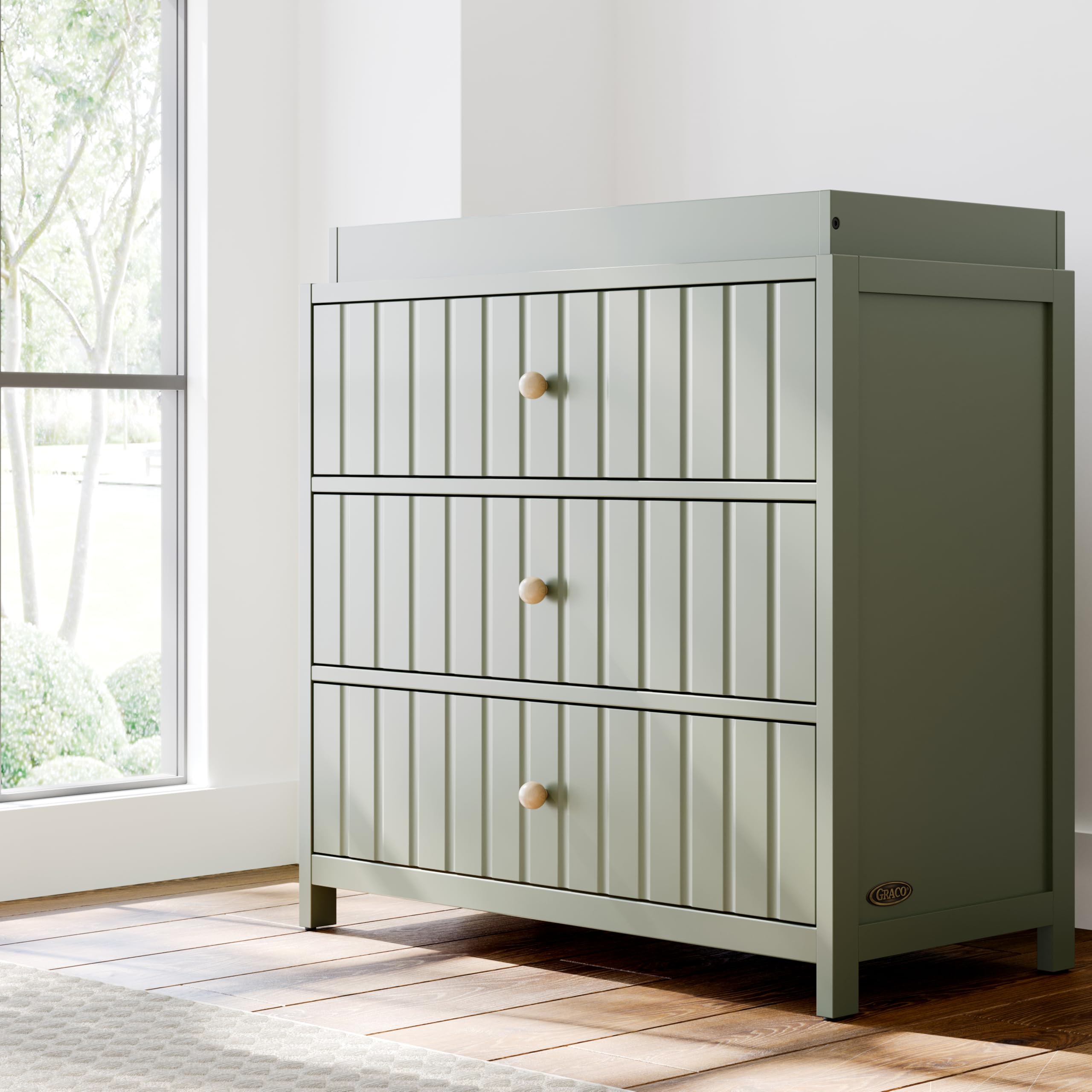 Amazon.com: Graco Teddi 3 Drawer Chest with Changing Table Topper (Olive)   GREENGUARD Gold Certified, Interlocking Drawer System, Pre-Installed Drawer  Tracks for Easier Assembly : Home & Kitchen