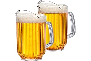 Cheerly Beerly Unbreakable Plastic Beer Pitchers - The Unbreakable Duo for Beer Lovers