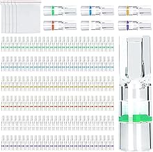 Disposable Plastic Cigarette Filters, Fine Filters for Rolling Cigarettes, Fine Filter Tips to Reduce Tar and Nicotine, White and Blue Nozzle