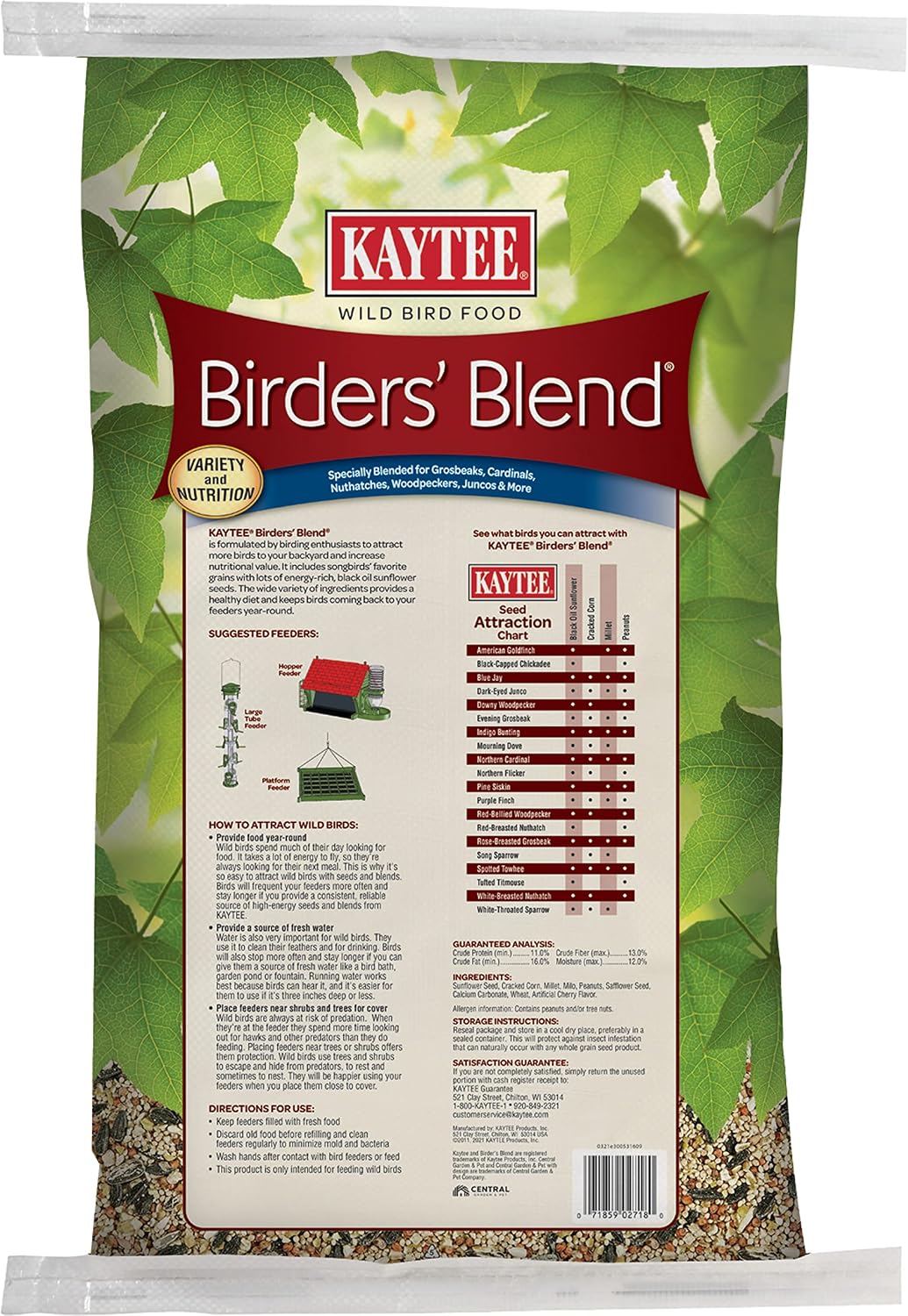 Kaytee Birders' Blend, 16-Pound Bag