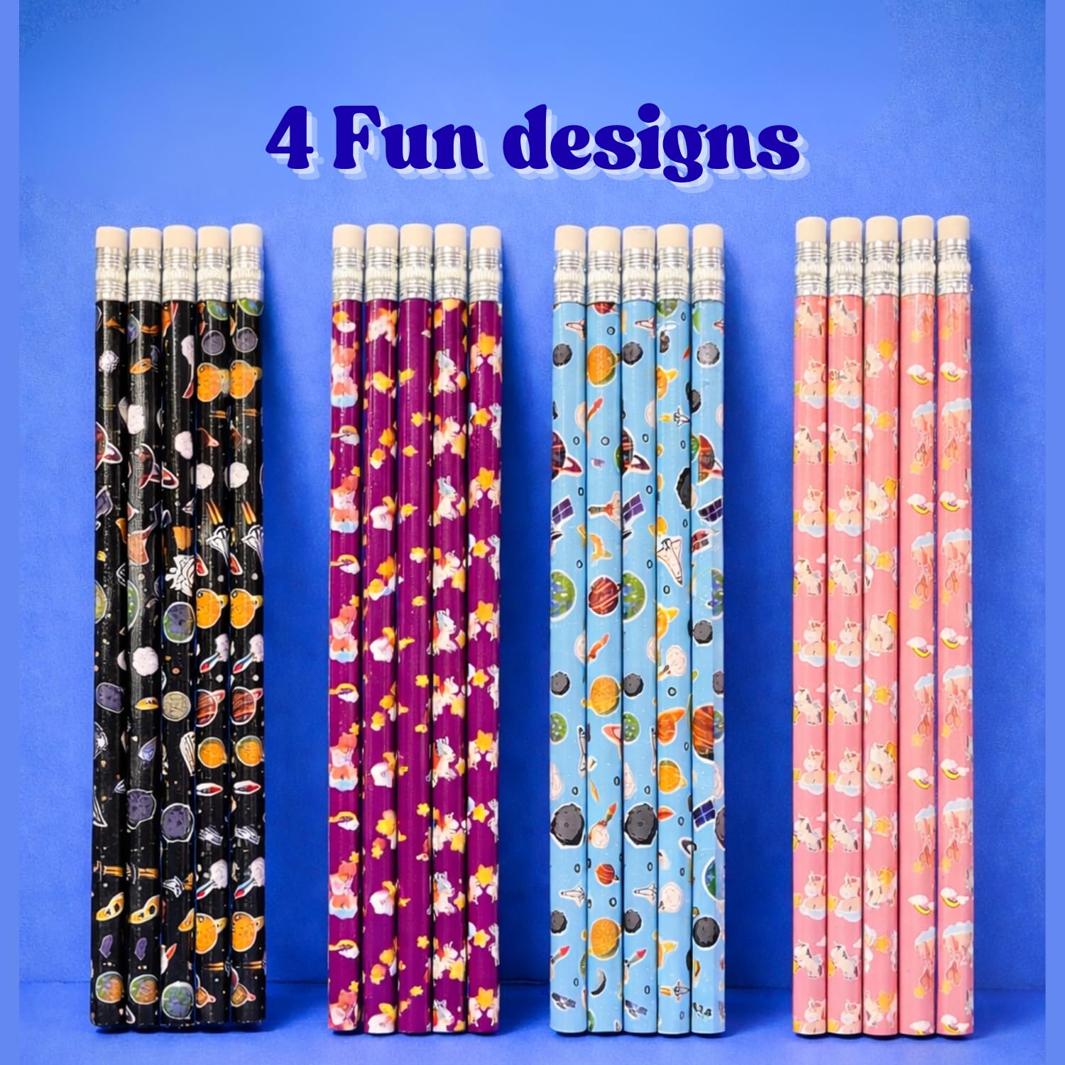Cosmic Fun Pencils - Unicorn & Space Theme (50 Pack) -3