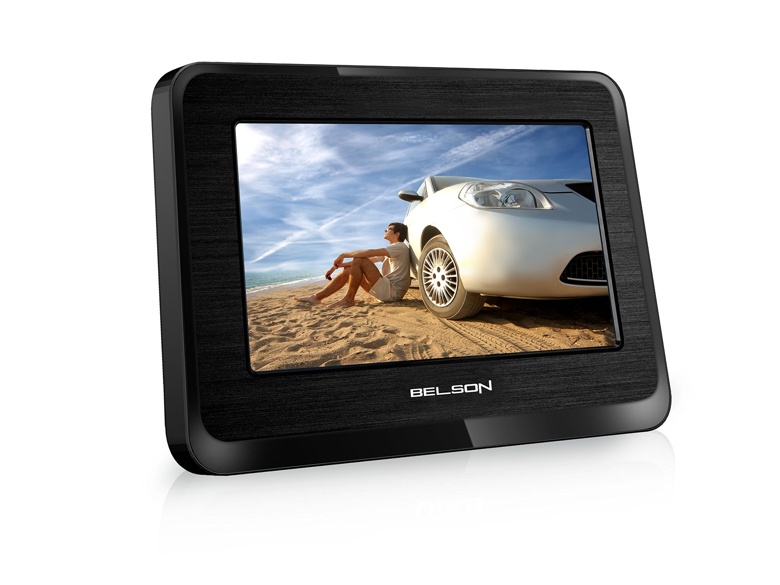 Belson BS-118V3 - Lettore DVD, USB e SD portatile con schermo LCD TFT 7" 16:9, nero