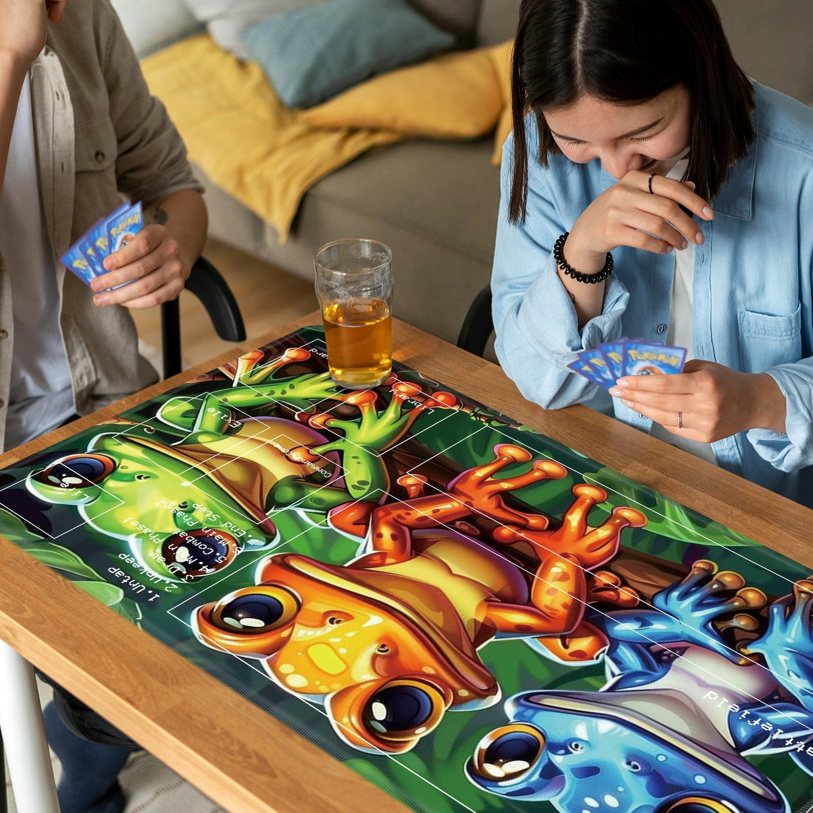 Amazon.com: Playmat for MTG, Card Game Mat Non-Slip Rubber Base