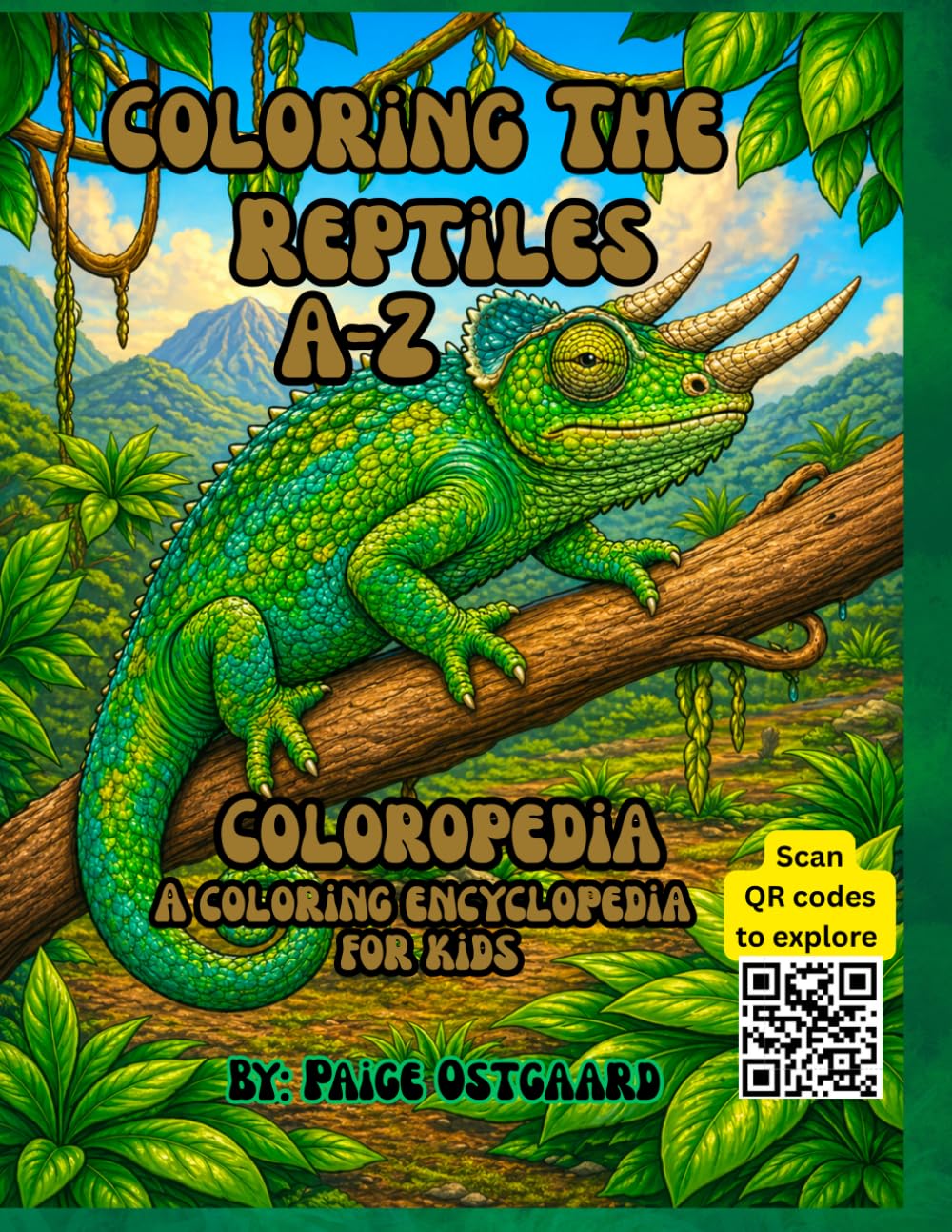Coloring The Reptiles A-Z: An interactive coloring encyclopedia with QR codes for deeper learning