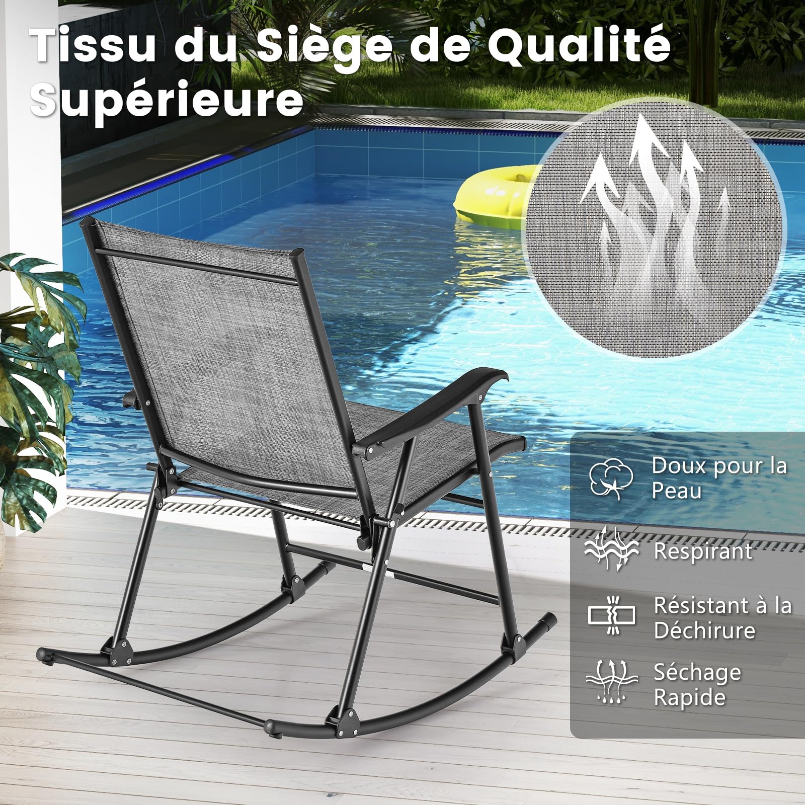 Sedie Dondolo Piscina Sdraio Sedia In Alluminio Tipo Dondolo