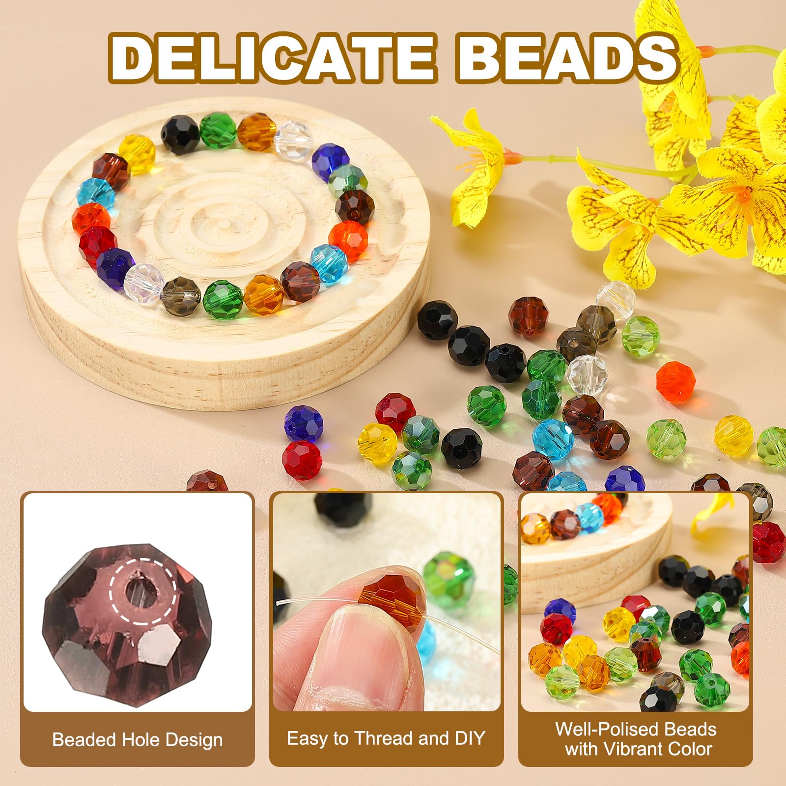 PATIKIL 10mm Round Crystal Beads - Image 3