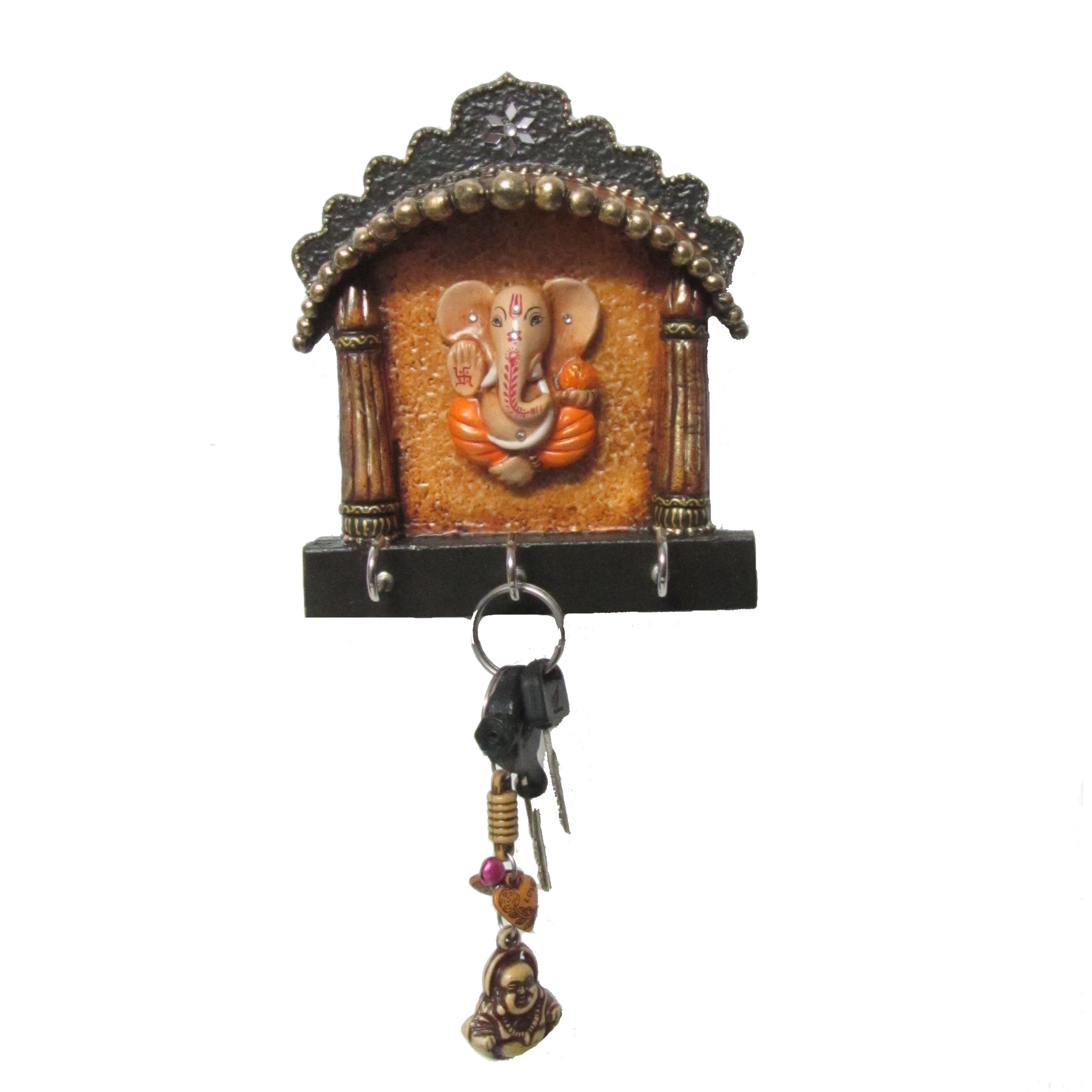 eCraftIndia Papier-Mache Key Holder with Lord Ganesha