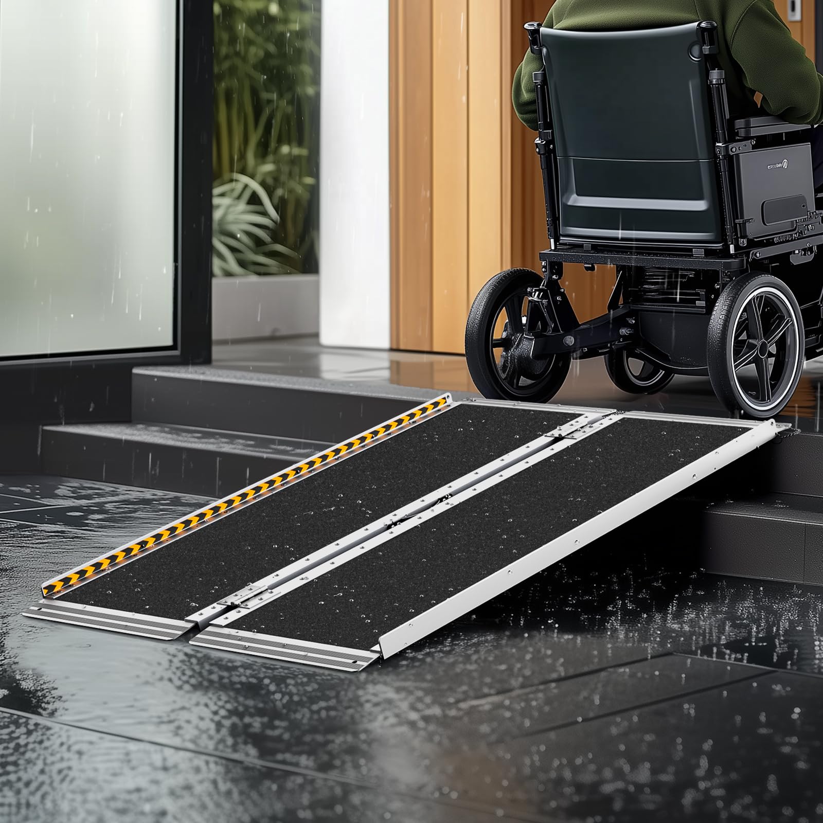 Amazon.co.jp: gardhom 車椅子 スロープ 長さ122CM 幅74CM（使用高さ