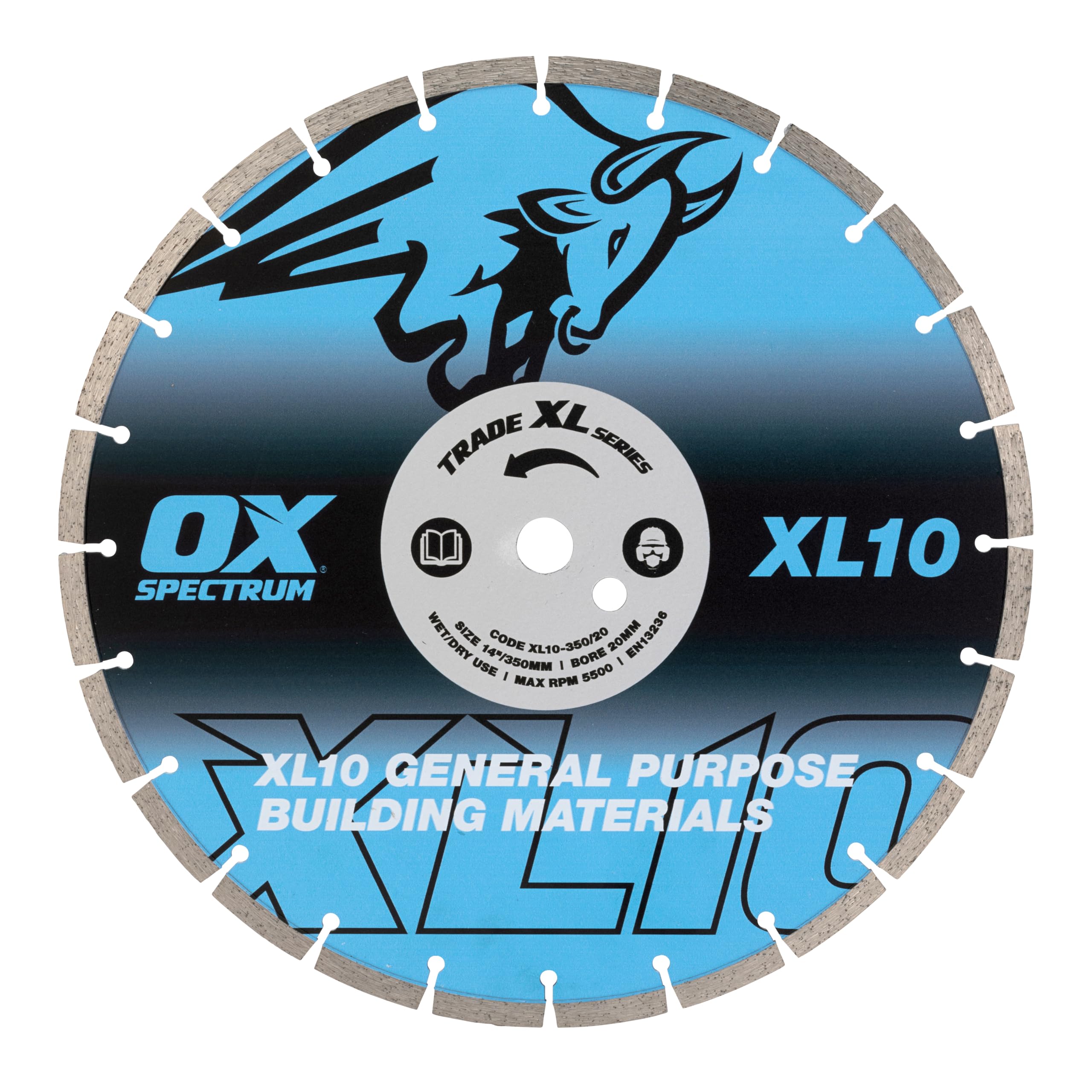 Disque diamant 350mm OX Trade XL-10 fini les blocages dans le béton