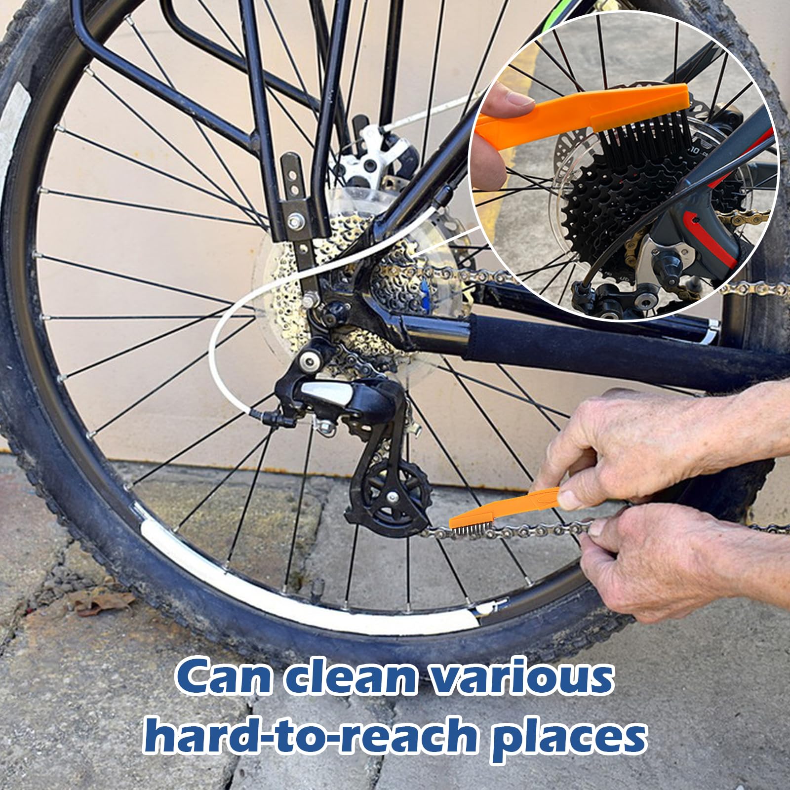 Set da 10 spazzole per la pulizia della bicicletta, set per la pulizia della moto, accessori per moto, per pulire pedivelle, catena, pneumatici e ingranaggi della bicicletta