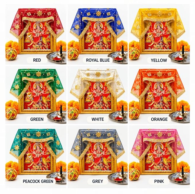 Navratri Matarani Navrang 9 Colors Embroidery Chunri Set
