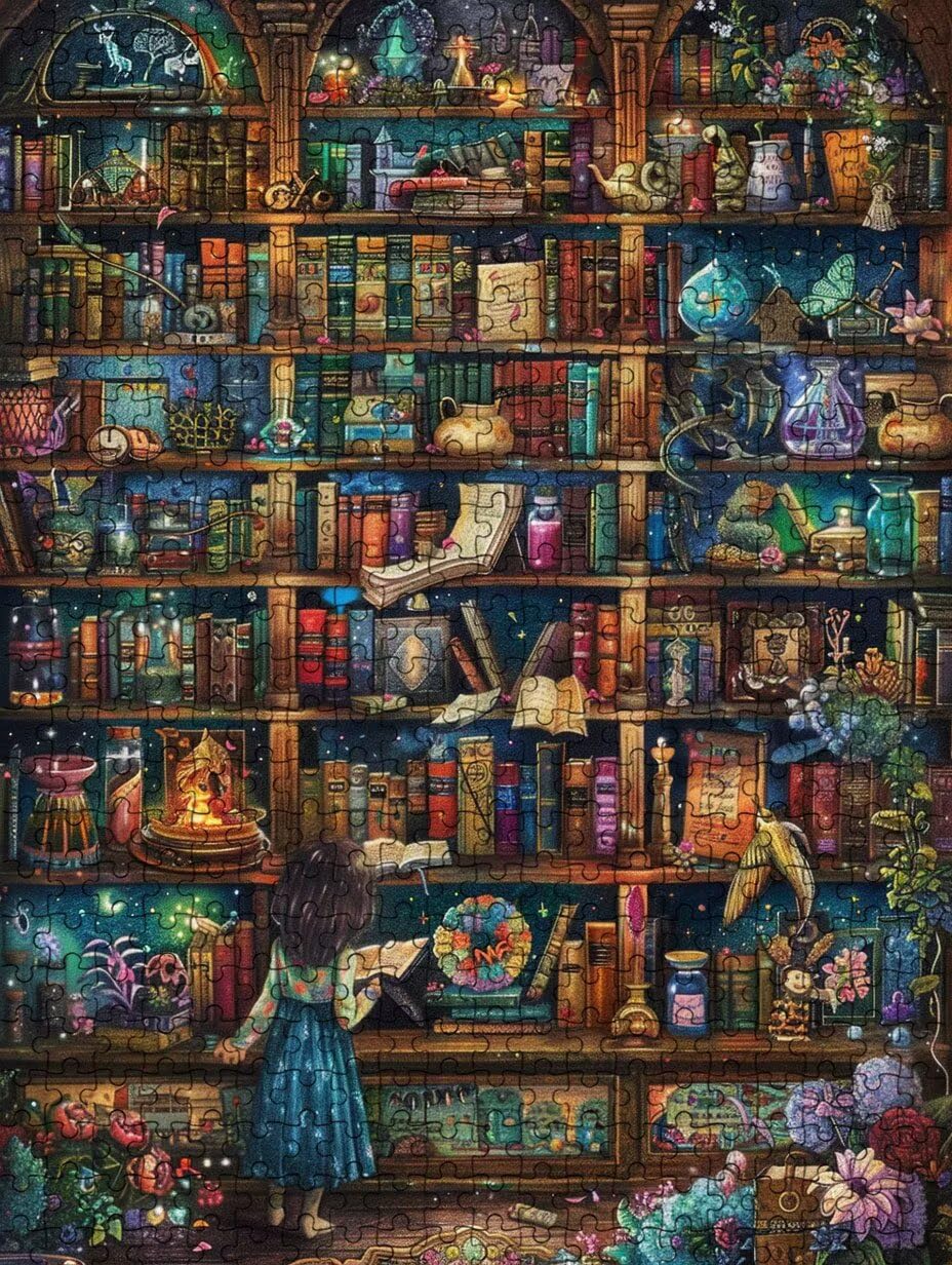EstanteríA De NiñAs Puzzle 1000 Piezas, Rompecabezas Adultos Puzzle, Desafiante Puzzles de Decoración Juego de, Juego Educativo para Toda la Familia, para Regalo Decoración FNKL7-781