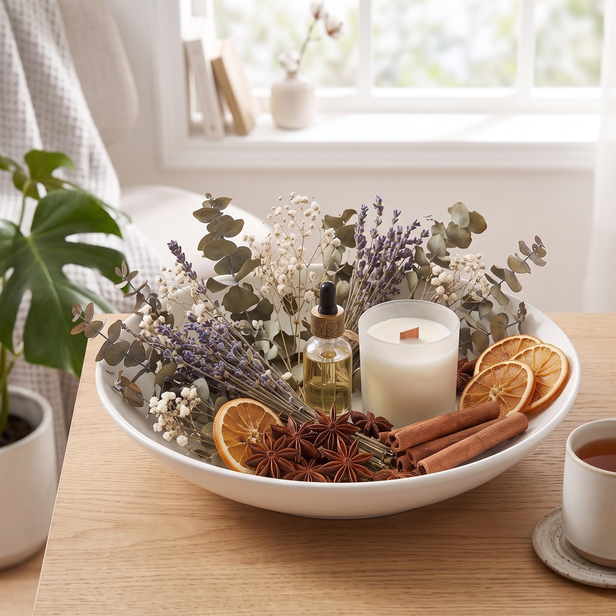 Photo 1 of hjn Ceramic Decorative Bowl 12.6 Inch White