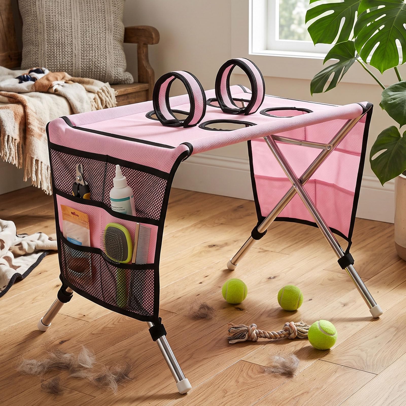 Hamak do Pielęgnacji Psa ze Stojakiem (PINK)