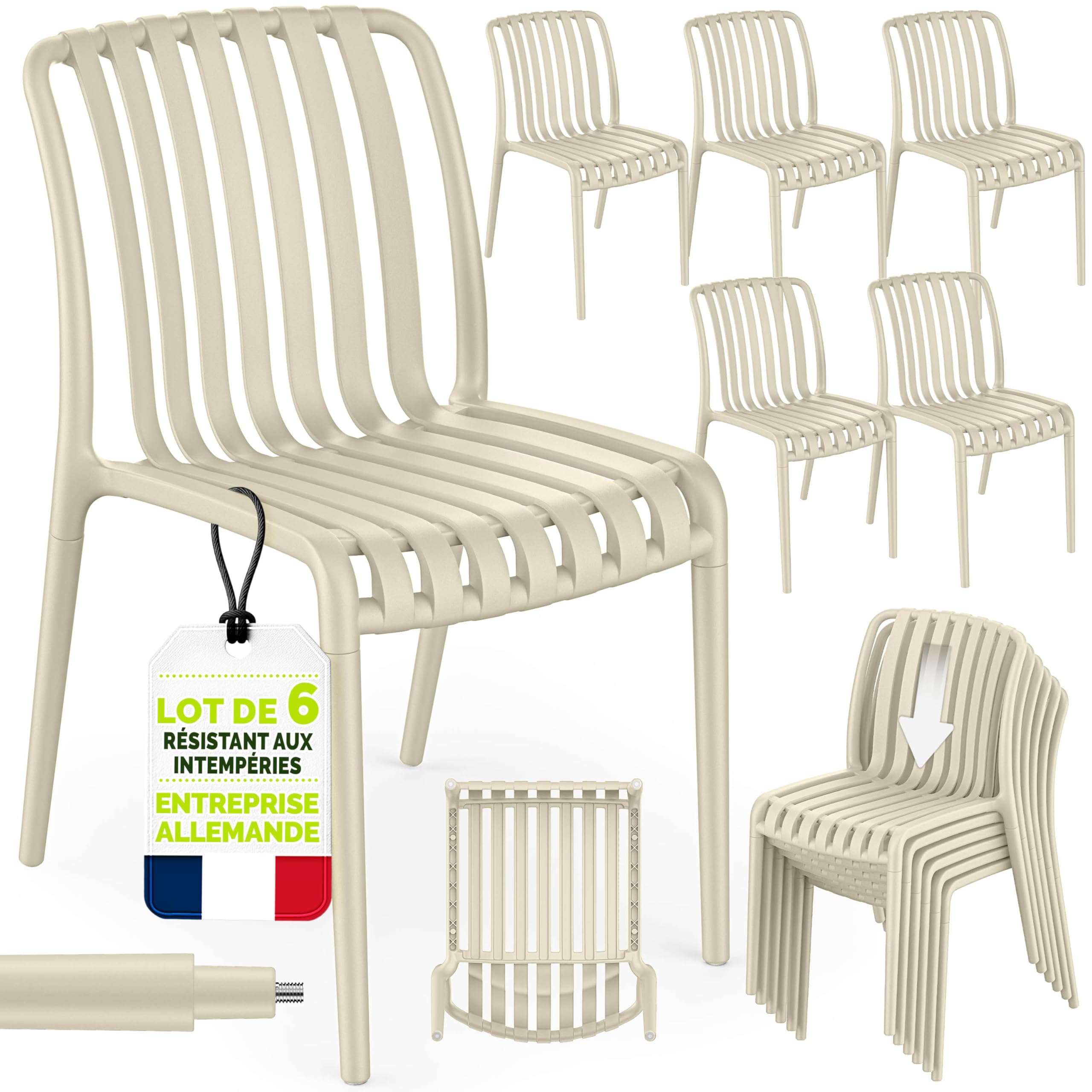 tillvex ensemble 6 chaises de jardin