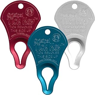The Original Tick Key -Tick Removal Device - Portable, Safe and Highly Effective Tick Removal Tool - 3 Pack (USA)