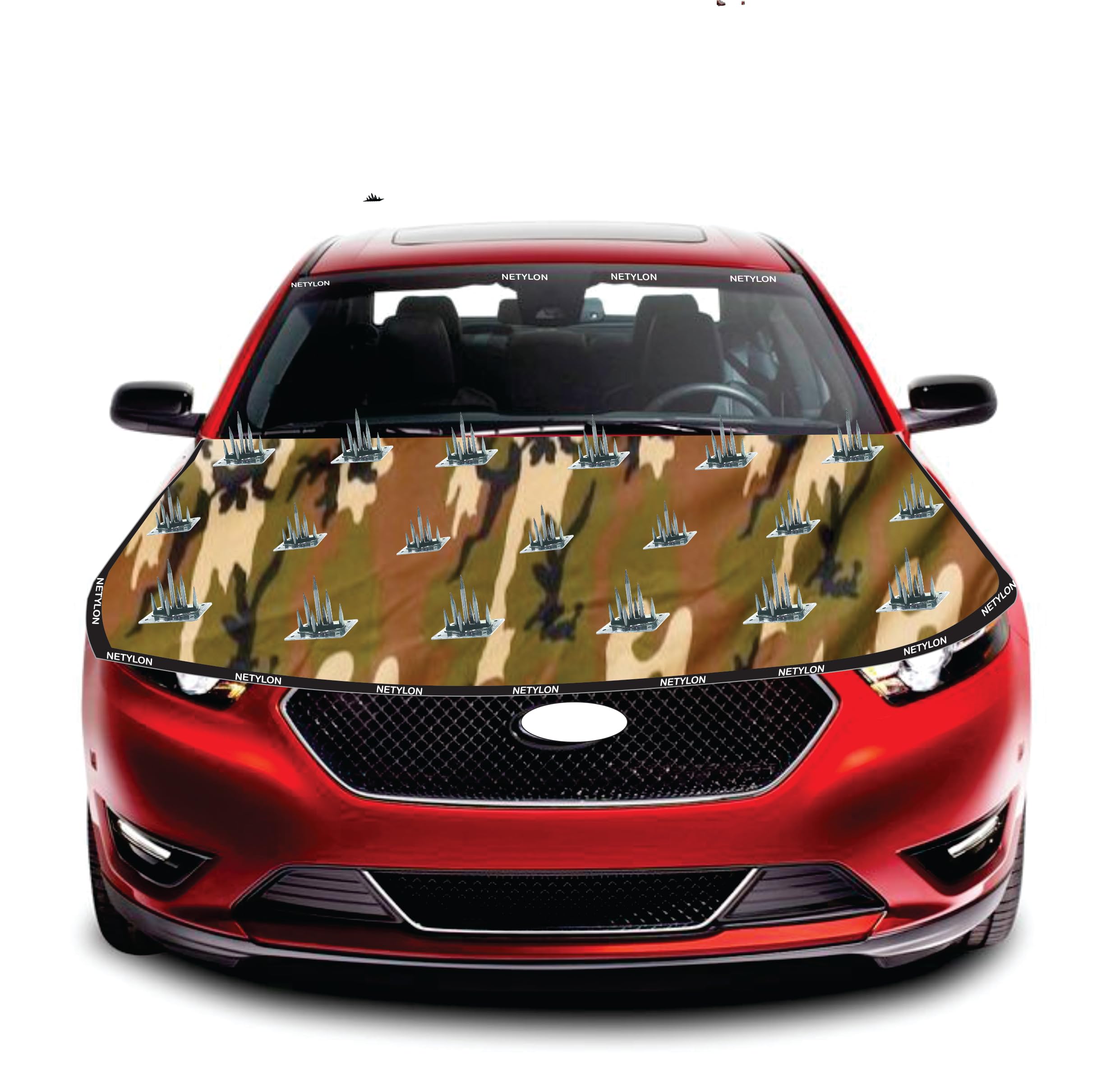 NETYLON Car Bonnet Protection Cover with Spikes – Dog, Monkey & Bird Deterrent | Dustproof, Scratch-Proof & Universal Fit-image-23