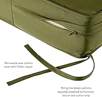 Vista 17 de Greendale Home Fashions 2-Piece Outdoor Deep Seat Cushion Set, Steel Blue Stripe